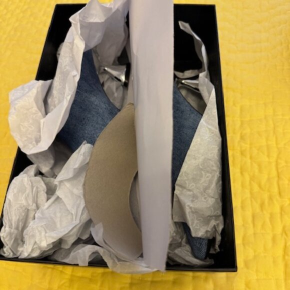 AEROSOLES® Jama Slip-On Mules, Blue Denim Suede, Size 7 - Picture 5 of 9